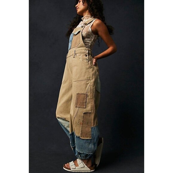 NWT We The Free People Bittersweet Embroidered Overalls in Butterfly Kisses M - Picture 12 of 13
